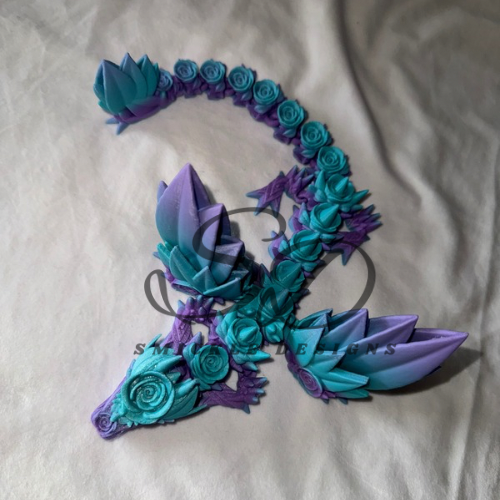 3D Rose Winged Dragon