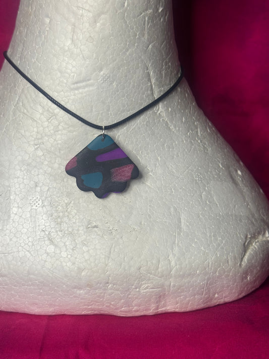 Polymer Clay Necklace - #1213