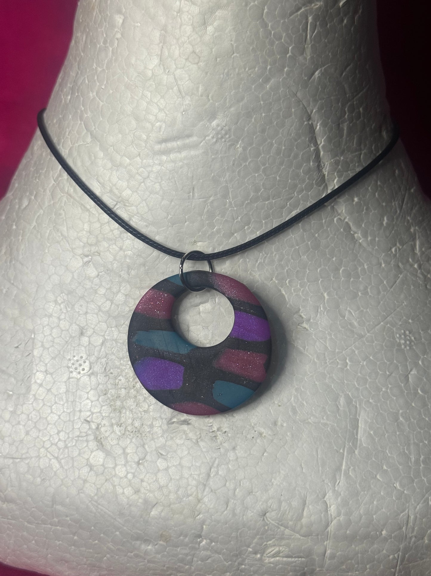 Polymer Clay Necklace - #1229