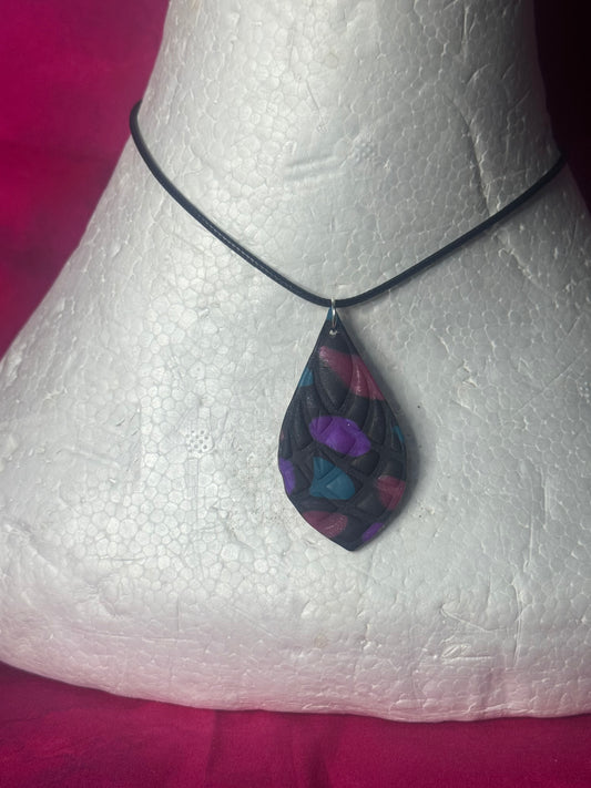 Polymer Clay Necklace - #1217